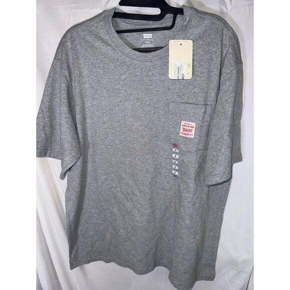 Levi's Men's Workwear Pocket T-Shirt, Heather Grey, Size S, NWT - Picture 2 of 5